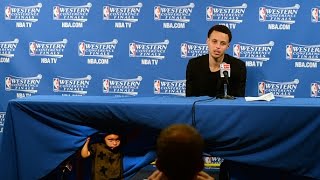 Stephen Curry Postgame Interview with his Daughter RIley Curry Taking Over [upl. by Antoni]