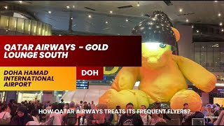 🛋️✈️FIRST LOOK Qatar Airways Gold Lounge South  What REALLY Awaits Inside [upl. by Rotce]