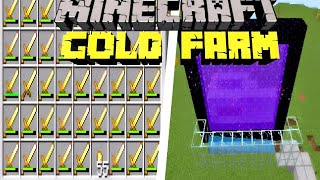 MINECRAFT HOW TO MAKE GOLD FARM IN POCKET EDITION [upl. by Knut]