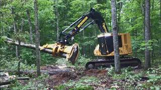 Tigercat X822D Feller Buncher  Woodland Equipment Inc [upl. by Arbua429]