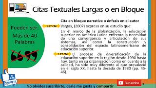 Citas Textuales Largas [upl. by Nilloc]