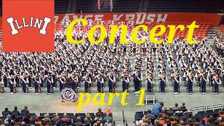 Marching Illini in concert at State Farm Center part 1 10082023 [upl. by Anyg]