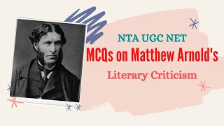 MCQs on Matthew Arnolds Literary Criticism  NTA UGC NET  English Literature Literary Critic [upl. by Neenad]