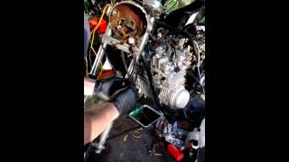 81 KZ650 failed start wiring [upl. by Ahsirtal337]