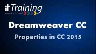 Dreamweaver CC  Properties Panel Returns [upl. by Prem899]