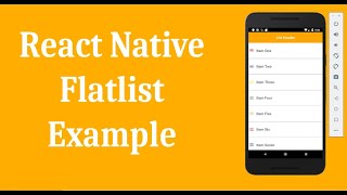 React Native Flatlist Example  Rendering Simple List [upl. by Emmerie679]