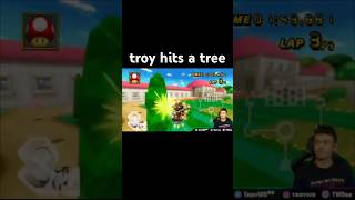 when troy twd98 hits a tree mario mariokartwii mkwii nintendo [upl. by Carlota]