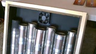 Solar Air Heater DIY  Homemade STEEL CAN Air Heater  Quickview wcloseups [upl. by Kalam]