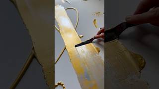 Satisfying paint spread with gold  silver arthack artist painting shorts trending art [upl. by Novat144]