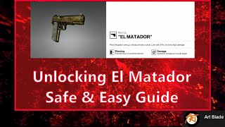 Hitman 2  unlocking El Matador safe and easy guide to the quotgolden Striker pistolquot Delgado Larceny [upl. by Chon843]