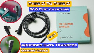 Type  C TO Type  C 60 W Fast Charging  480 MBPS DATA Transfer  Price 150 only [upl. by Sualakcin]