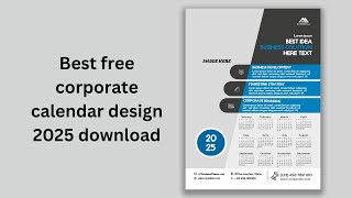 Free Corporate Calendar design 2025 Download  Best free corporate calendar design 2025 download [upl. by Mercuri]