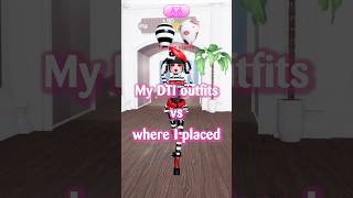 DRESS TO IMPRESS OUTFITS vs where they placed roblox dresstoimpress dti viral edit shorts [upl. by Ibbor]