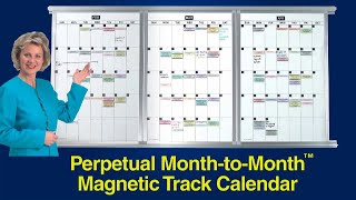 Magnetic Modular Monthly Whiteboard Calendar Track System [upl. by Clava]