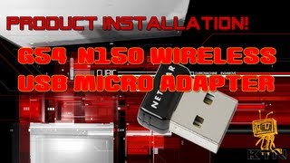 Product Install  NetGear G54N150 Wireless USB Micro Adapter WNA1000M [upl. by Allin955]