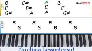 Parelima piano easy lessonwith notesfull song [upl. by Merwin]