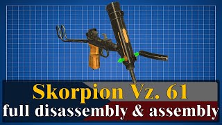 Skorpion Vz 61 full disassembly amp assembly [upl. by Redd]