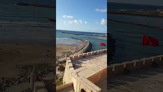 شاطئ الرباط travel rabat morocco sea sun short fyp foryou [upl. by Enalb]