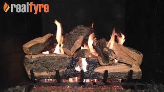 Peterson Real Fyre Charred Rugged Split Oak Log Set [upl. by Aitsirhc]