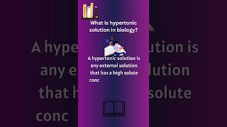 What is a hypertonic solution shorts youtubeshorts knowledge science hypertonic definition [upl. by Anilev366]