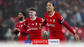 Lastgasp Virgil Van Dijk header seals Carabao Cup win for Liverpool against Chelsea [upl. by Lebisor97]