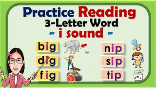 Learn to read 3letter word  i sound  Phonics  Reading guide for beginners toddlers [upl. by Emeric]