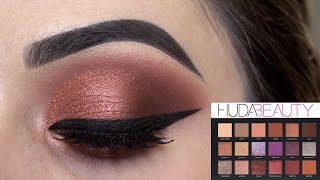 Huda Beauty Desert Dusk Palette  Mini Eye Makeup Tutorial [upl. by Ativla]