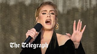 Adele gets emotional as she sings Hello at BST Hyde Park [upl. by Ahsineb]