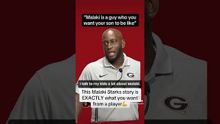 This Malaki Starks story is AWESOME❤️‍🔥 godawgs football georgiabulldogs uga collegefootball [upl. by Einnal]