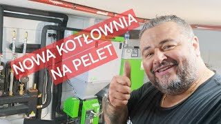 NOWA KOTŁOWNIA NA PELET SAS BIO COMPACT PLUS 12 kWSPRZĘGŁO HYDRAULICZNE TERMOJET [upl. by Ennovyhc]