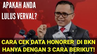 CEK DATA HONORER DI DATABASE BKN DENGAN 3 LANGKAH BERIKUT [upl. by Langill509]