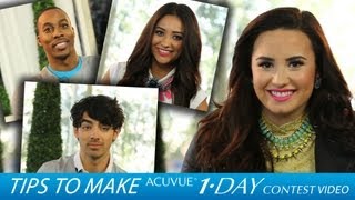 Demi Joe Dwight amp Shay Share Tips to Make an ACUVUE® 1DAY Contest Video [upl. by Eahsram]