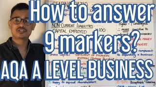 How to answer 9 markers  A Level Business [upl. by Ahsahtan354]