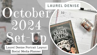 ✨OCTOBER 2024 SETUP✨ Laurel Denise Portrait Planner  Laurel Denise Portrait Layout [upl. by Shulem442]