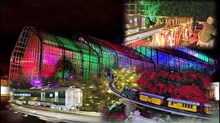 Model trains family Lauritzen Gardens holidays Bright Nights Dec 27 2019 [upl. by Naut518]