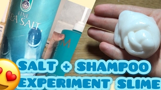 HOW TO MAKE SLIME WITH SALT AND SHAMPOO  EXPERIMENT Slime without glueboraxdetergenteye drops [upl. by Gratianna363]