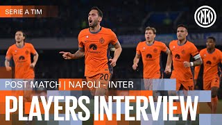 CALHANOGLU AND BARELLA  NAPOLI 03 INTER  PLAYERS INTERVIEW 🎙️⚫🔵 [upl. by Enaols]