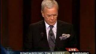 Honoring TIM RUSSERT  Tom Brokaw  Memorial Service In WDC [upl. by Zetana283]