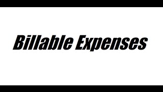 Manager Billable Expenses [upl. by Adikam]