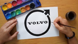 How to draw the VOLVO logo [upl. by Aivax321]