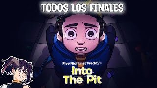 TODOS LOS FINALES DE FNAF INTO THE PIT  CAPITULO FINAL [upl. by Broome]