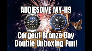 Corgeut Bronze Bay Addiesdive MYH9 Double Unboxing Fun [upl. by Anib]