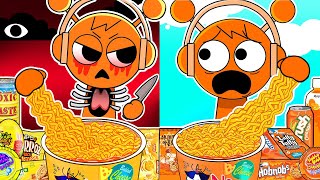 Incredibox Sprunki  OREN Normal Vs Horror Versions Convenience Store Food Mukbang Animation  ASMR [upl. by Ahsien]