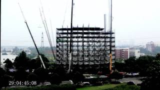 NewArk Hotel construction timelapse 15 storeys in 48 hours [upl. by Hoover]