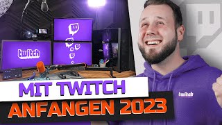 TWITCH STREAM einrichten TUTORIAL für ANFÄNGER 2023 [upl. by Cigam]