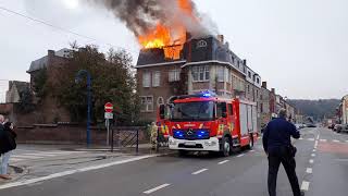 Beauraing maison en feu 10032021 [upl. by Pretrice]