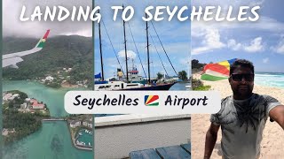 Landing to Seychelles in Seychelles Air line  Seychelles Airport Vlogs 45 [upl. by Nylrad]