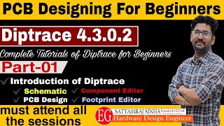 Diptrace Tutorial 01  PCB Designing  Schematic amp PCB Layout कैसे बनाए हिन्दी मे  electronics [upl. by Analiese]