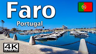 Faro Algarve Portugal Walking tour  2024  4K Ultra HD [upl. by Anitsirhcairam553]