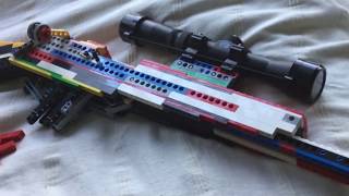 Lego Kar98k working brickshooter Powerful [upl. by Saleem200]